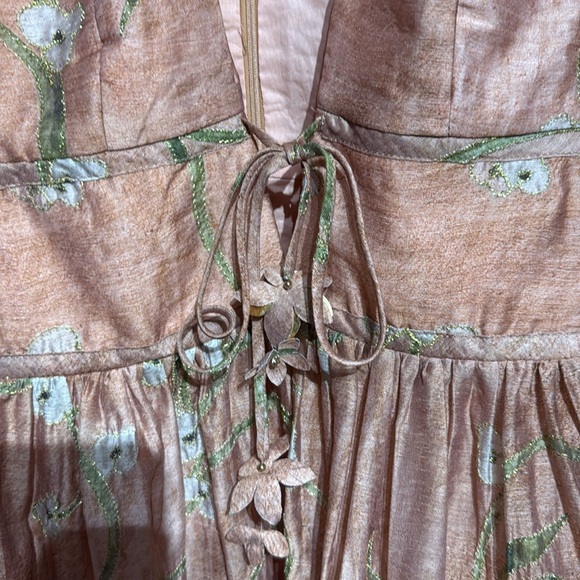 CORAL PINK ILLUMINATE DRAWN MINI DRESS ZIMMERMANN - Picture 2 of 7